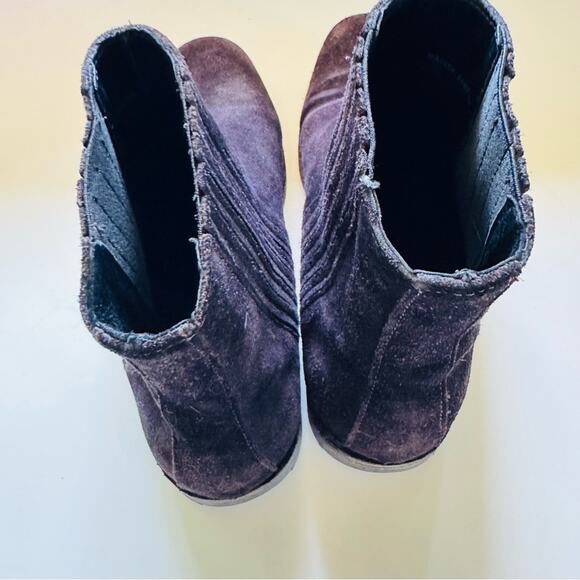 ALLSAINTS Washed Black Suede Leather Chelsea Pull On Ankle Boot Booties 41 8.5 main image 11